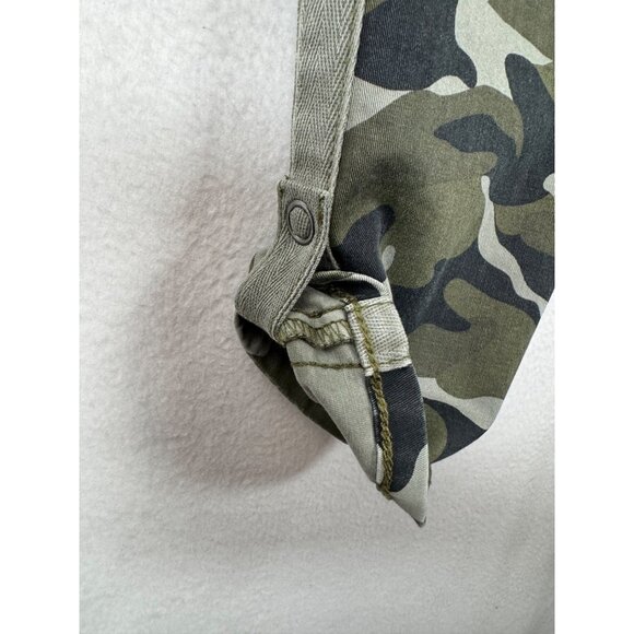 Torrid Camo utility roll up pants green classic stretchy sz 12 - Picture 4 of 8